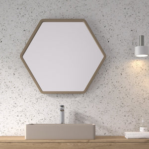 Curazao - Espejo hexagonal